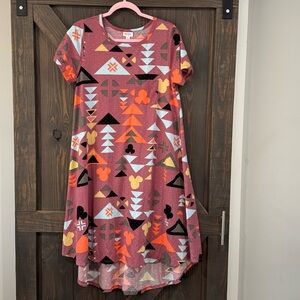 Lularoe Women’s Disney Carly Dress Mickey‎ Mouse Hi-Lo Multicolor Medium NEW/NWT